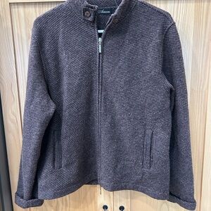 Wool Women's Brown Zip-Up Sweater